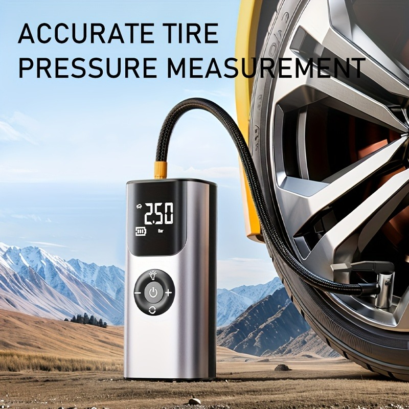 Air Compressor Portable - Car Wireless Air Pump Electric Tire