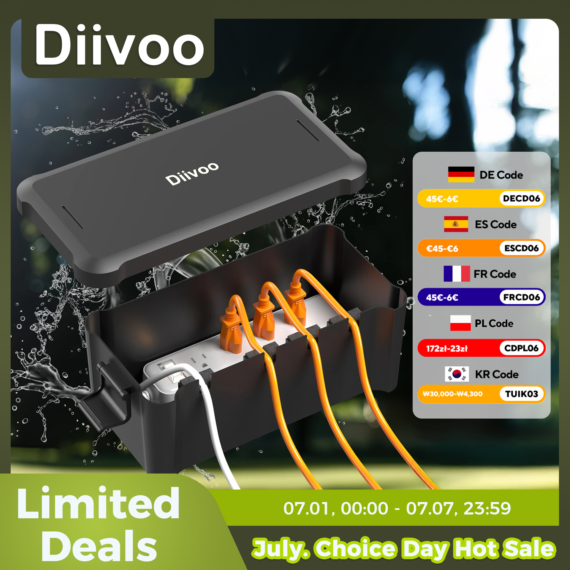 Outdoor Power Distribution Box - Diivoo Outdoor Waterproof Electrical Box Outside