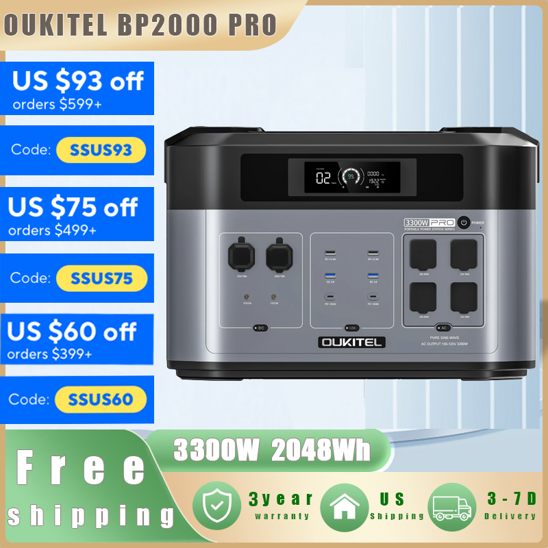 Outdoor Power Tower - OUKITEL BP2000 PRO Portable Power Station
