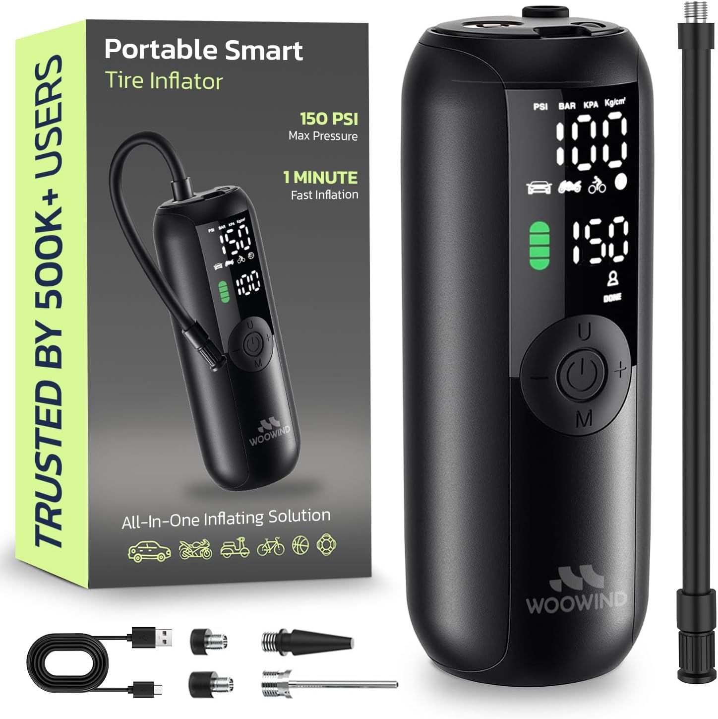 Air Compressor Portable - Portable Air Compressor Tire Inflator, 150PSI