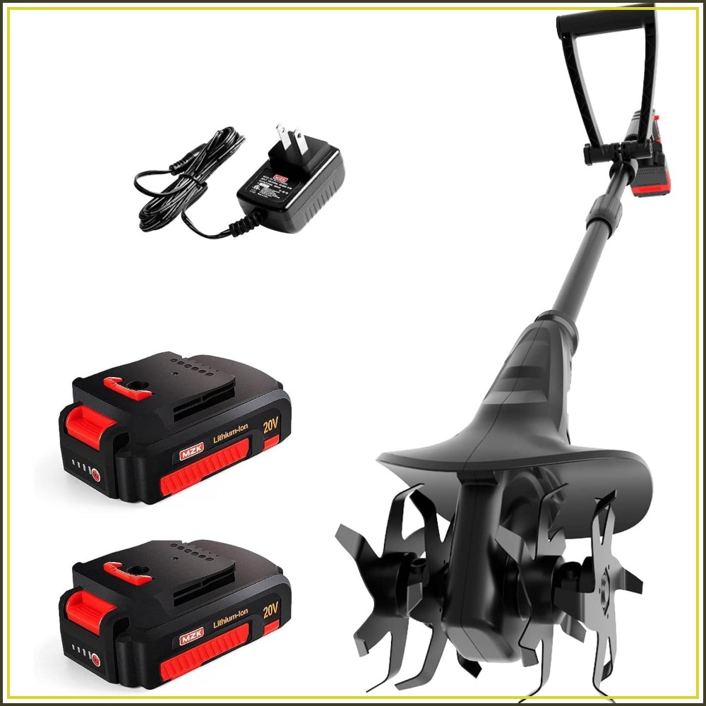 Garden Tiller Mini - 20V Cordless Tiller Cultivator with Steel