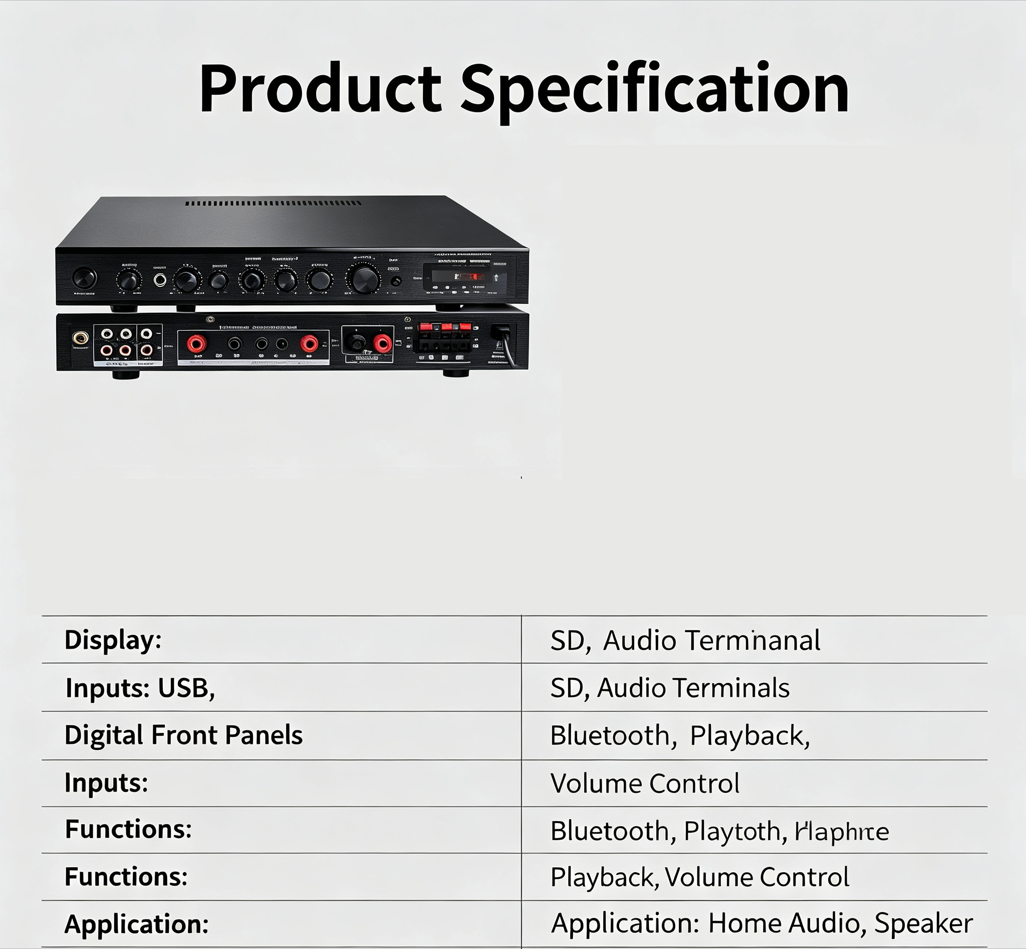 5.1 Channel High Power Bluetoo - Outdoor Power Amplifier review and price