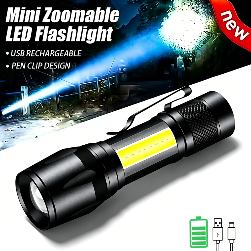Mini LED Flashlight COB+XPE Po - Outdoor Usb Power Supply review and price