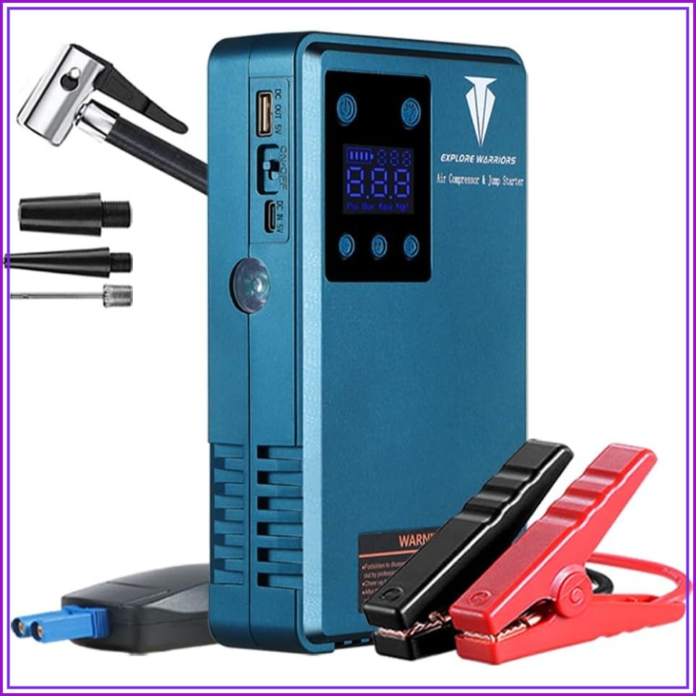 Jump Starter with Air Compress - Air Compressor Portable review and price