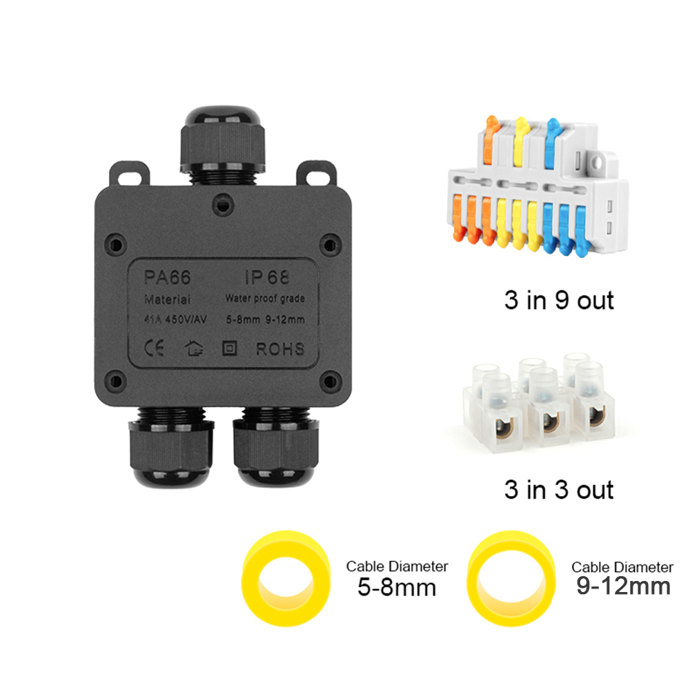 IP68 Outdoor Waterproof Juncti - Outdoor Power Distribution Box review and price