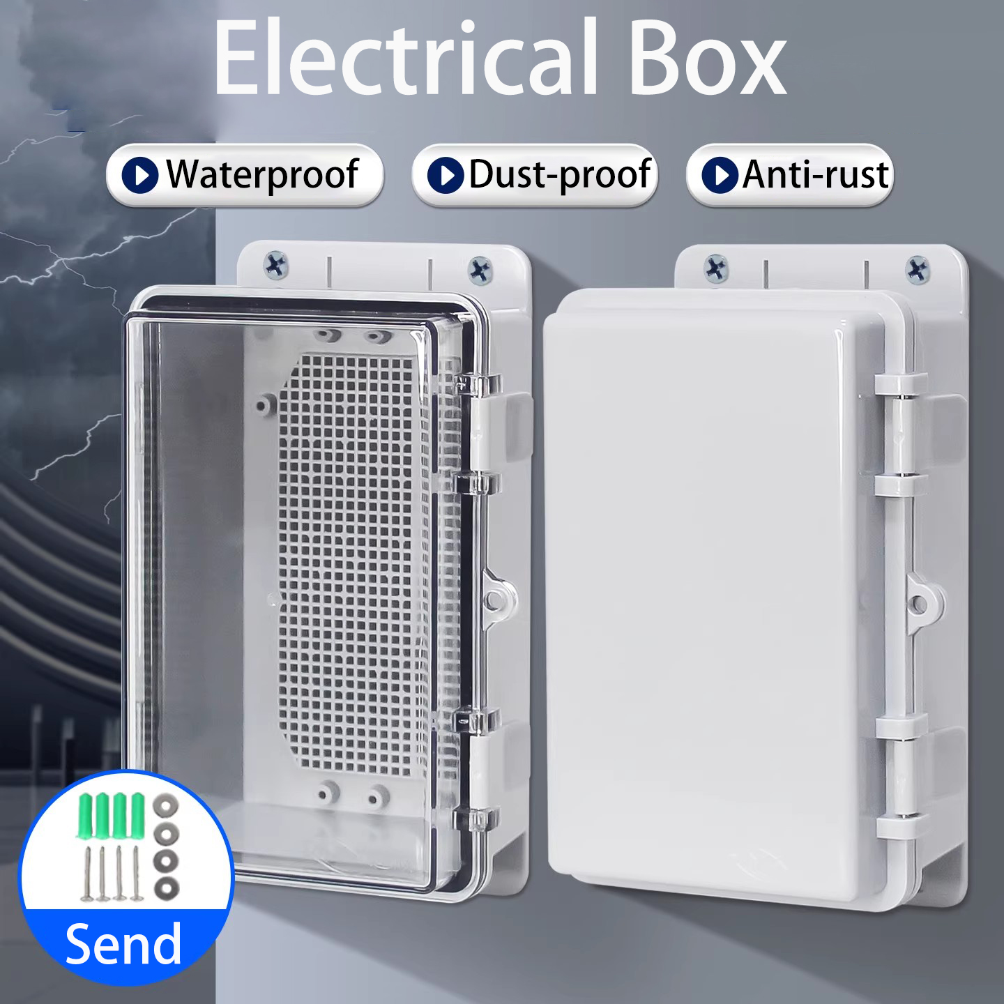 IP66 Waterproof Grey/Transpare - Outdoor Power Distribution Box review and price