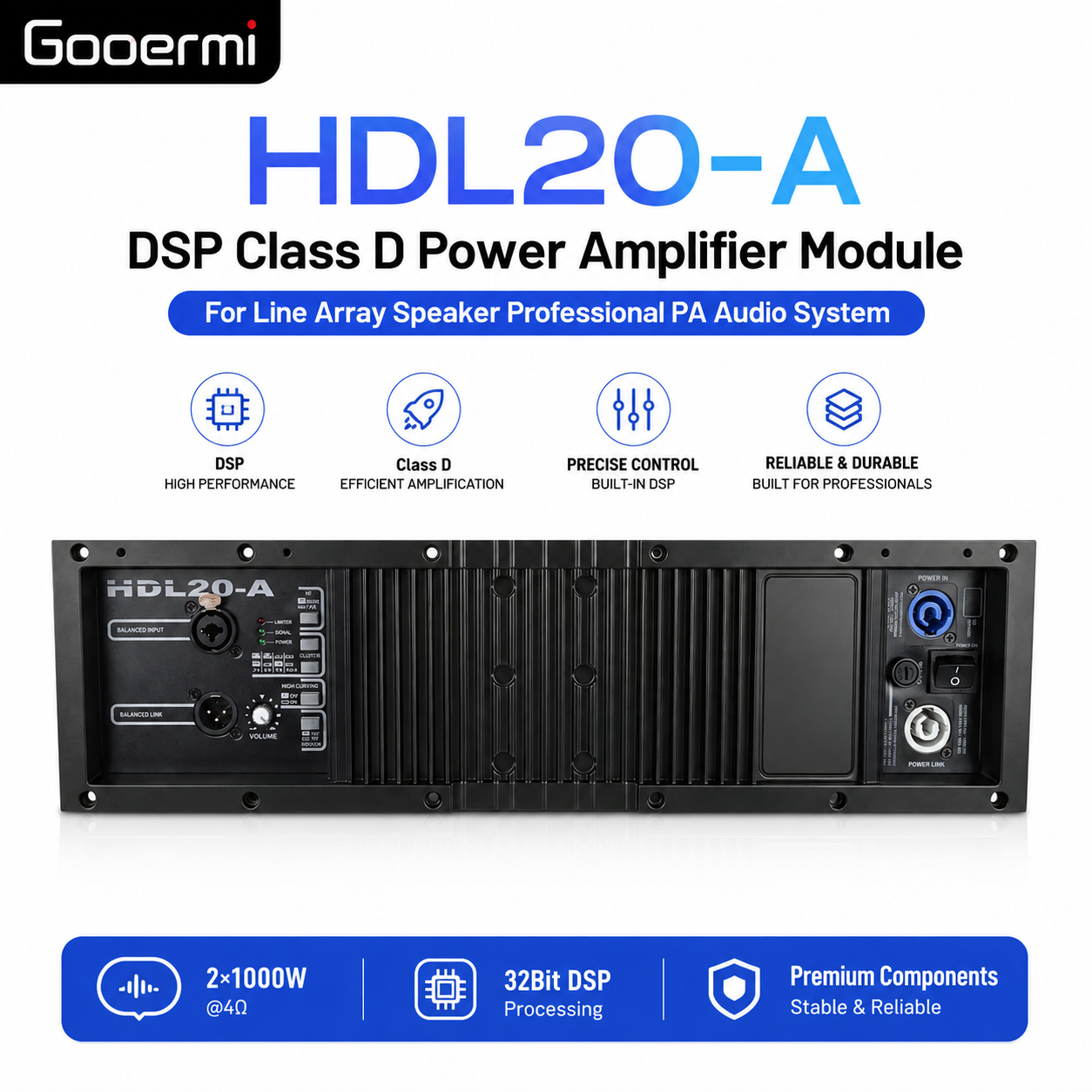 Gooermi  HDL20-A DSP Class D P - Outdoor Power Amplifier review and price