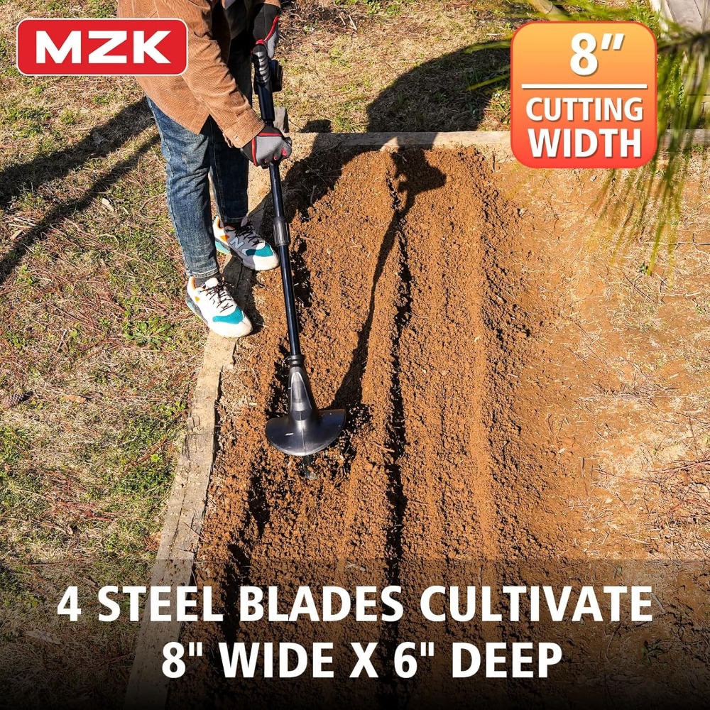 20V Cordless Tiller Cultivator - Garden Tiller Mini review and price