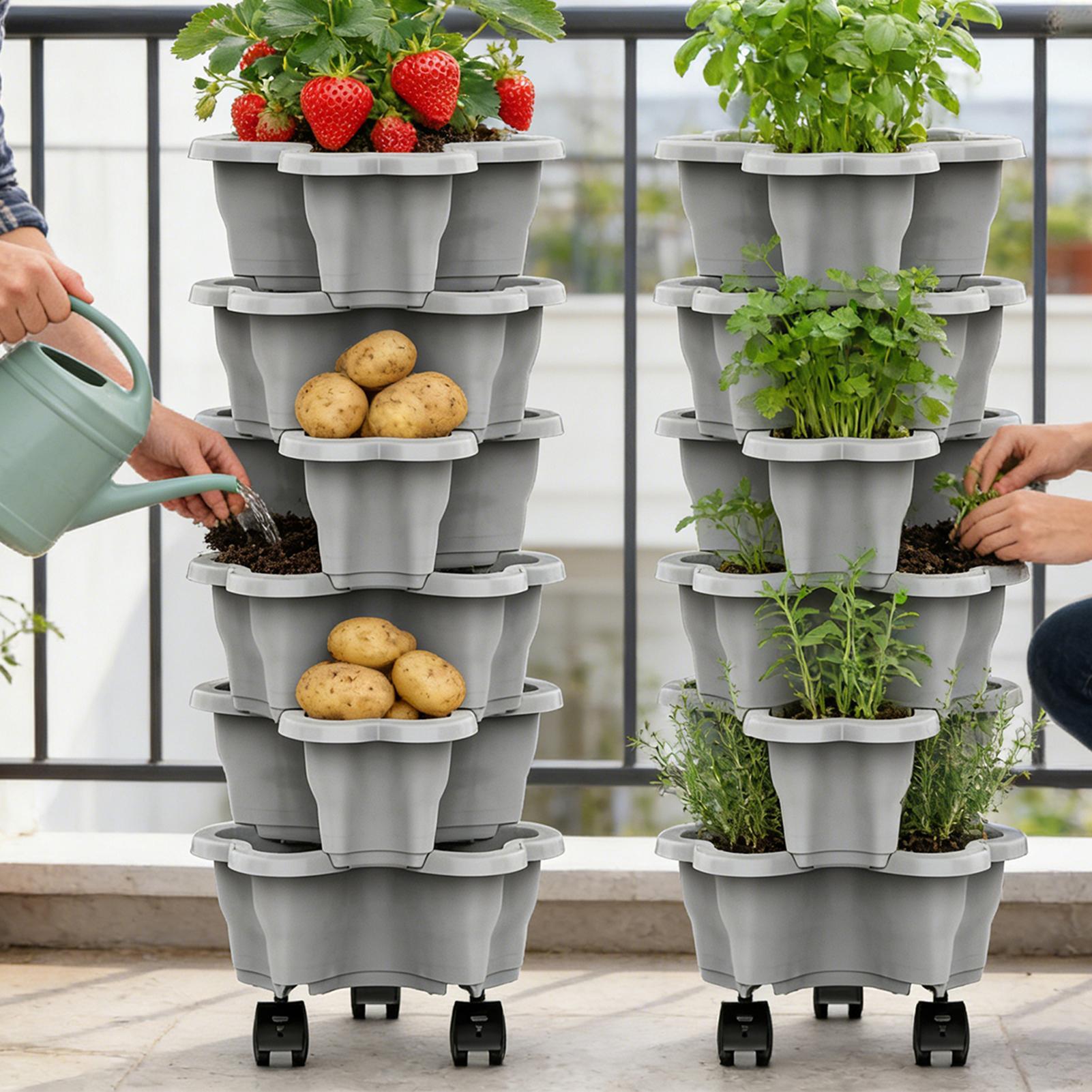 6-Tier Plastic Stackable Verti - Outdoor Power Tower review and price