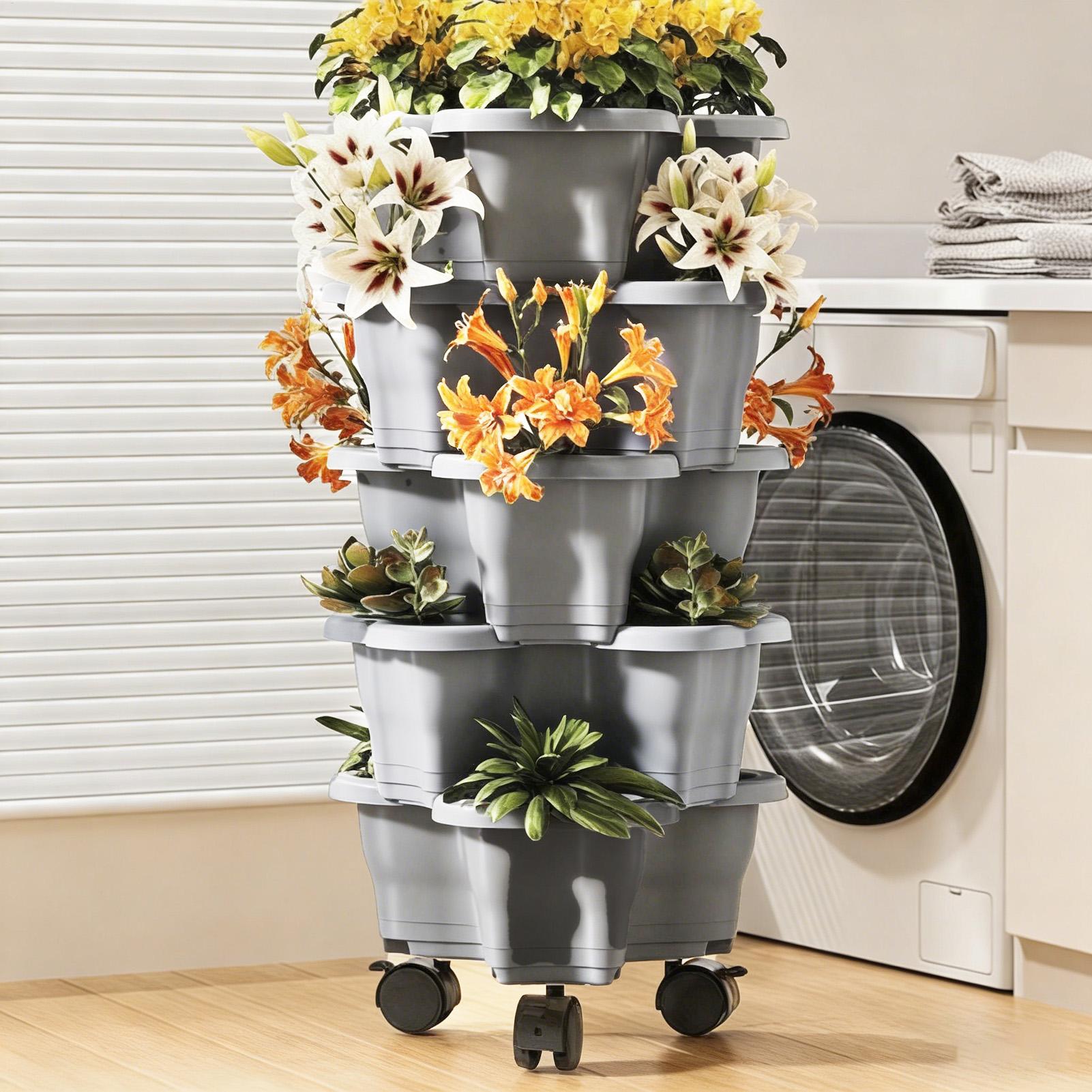 6-Tier Plastic Stackable Verti - Outdoor Power Tower review and price