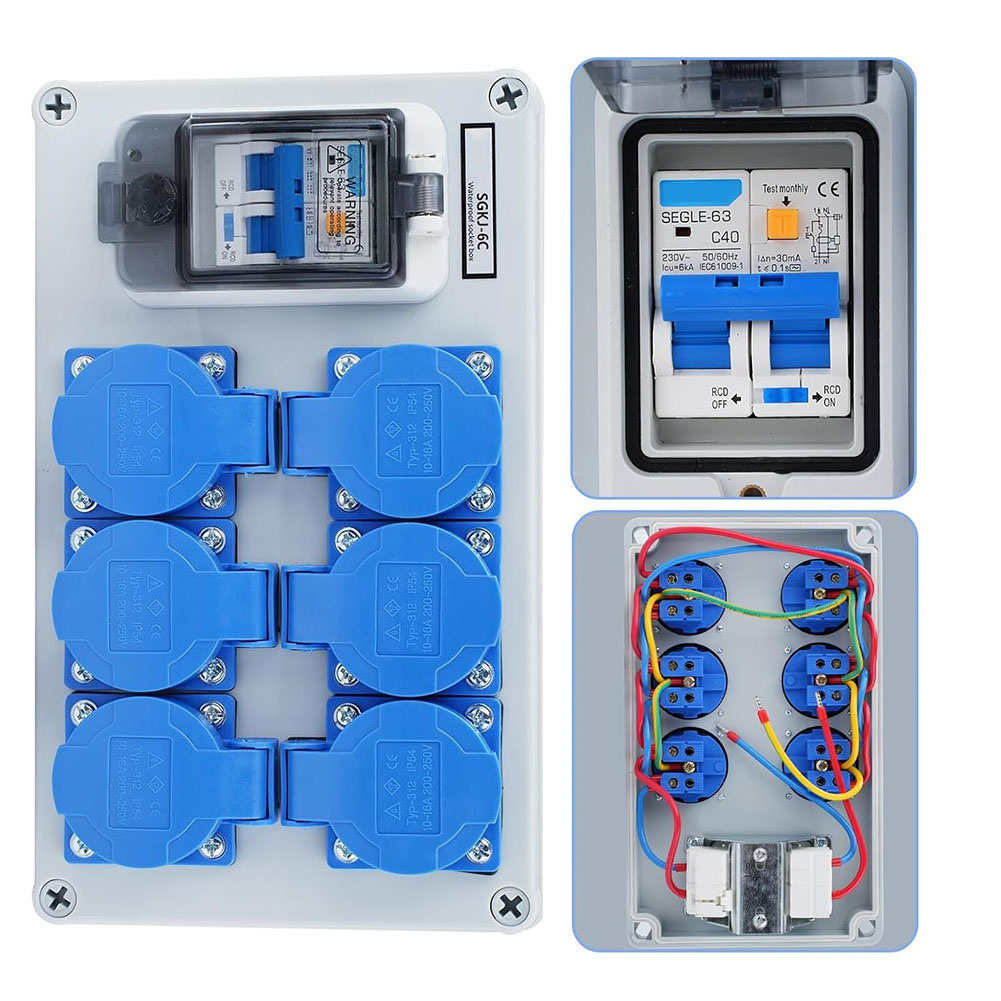 1PC IP54 Wall Mounted 6-Pin Po - Outdoor Power Distributors review and price